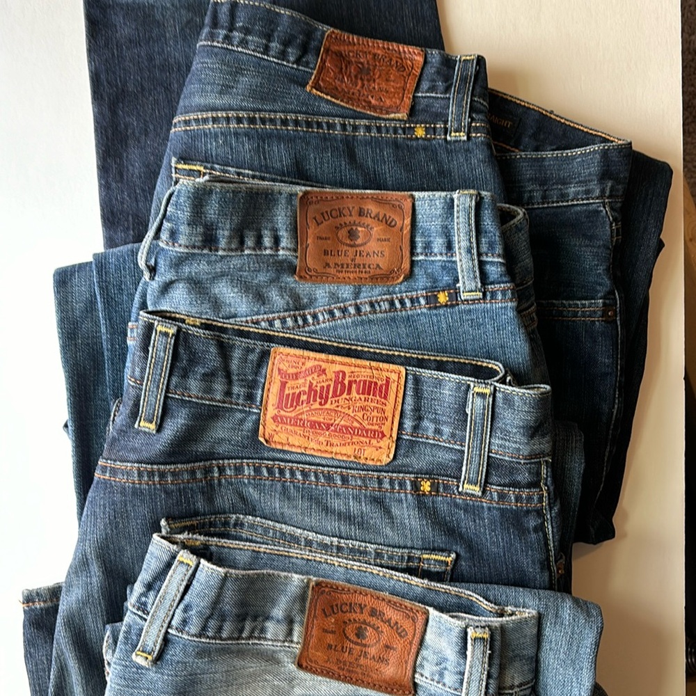 Lucky Brand men's jeans. 36x34 straight cut. Sold all four.